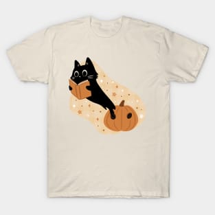 ghost cat reading T-Shirt